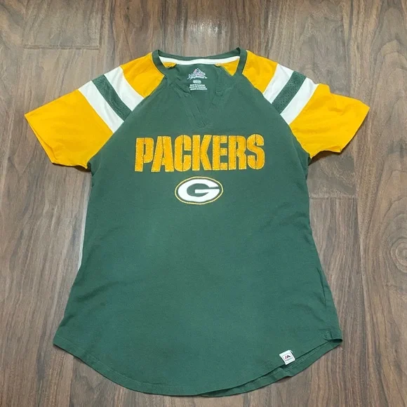 Majestic Packers Green and Gold Tee - Picture 1 of 7